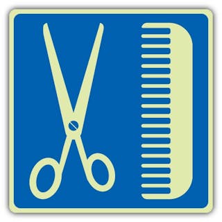 Photoluminescent Hairdressing Symbol