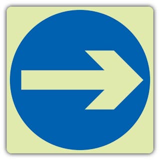 GloReflect Traffic Mandatory Circle Arrow Right