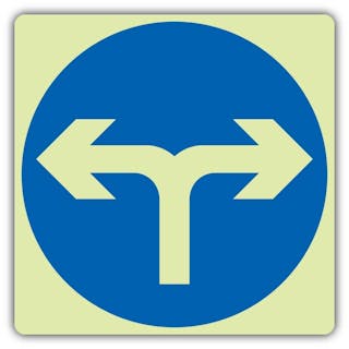 GloReflect Traffic Mandatory Circle Arrow Up And Both Directions