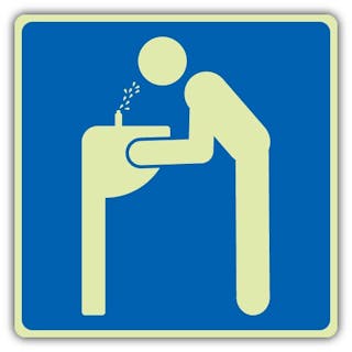 Photoluminescent Water Fountain Symbol