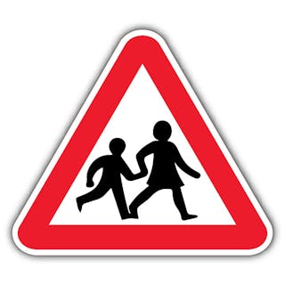 Children Crossing Triangle - Symbol