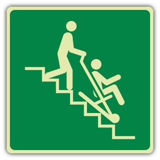 Photoluminescent Evacuation Chair - Symbol