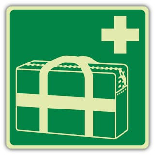 Photoluminescent Medical Grab Bag Symbol