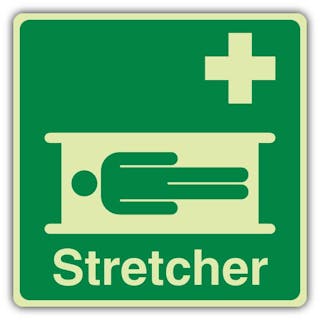 Photoluminescent First Aid Stretcher - Square