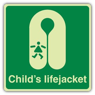 Photoluminescent Childs Lifejacket - Square