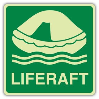 Photoluminescent Liferaft Symbol - Square