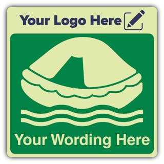 Custom Liferaft - Square - Your Logo Here