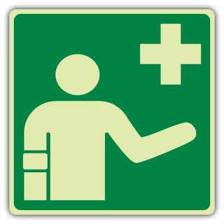 Photoluminescent Medical First Aid Responder Symbol