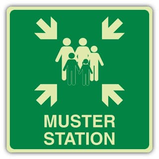 Photoluminescent Muster Station - Square