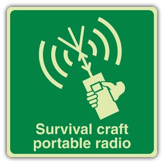 Photoluminescent Survival Craft Portable Radio