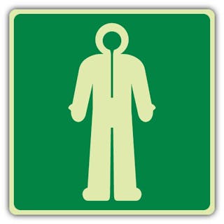 Photoluminescent Anti Exposure Suit Symbol