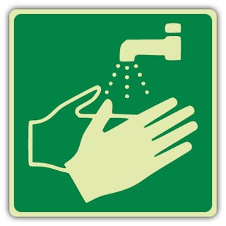 Photoluminescent Hand Washing Facility Symbol