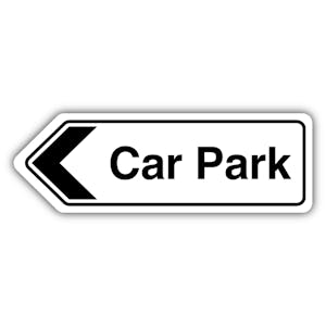 Car Park Arrow Left - Shaped Sign