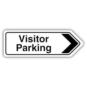 Visitor Parking Arrow Right - Shaped Sign