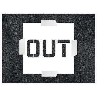 Out - Stencil - Square