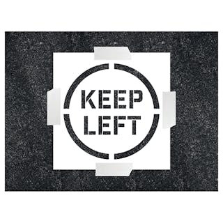 Keep Left - Stencil - Square
