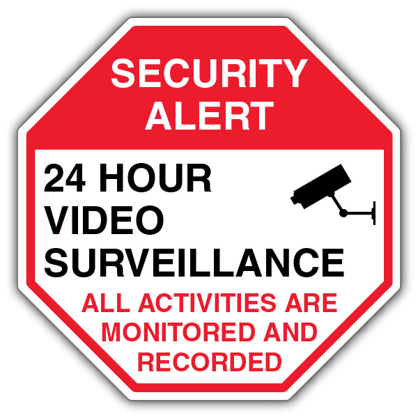 Security Alert 24Hr Surveillance All Activities Are Monitored ...