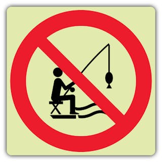 Photoluminescent No Fishing Symbol