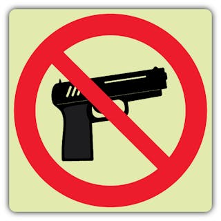 Photoluminescent No Guns Symbol