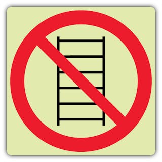 Photoluminescent No Do Not Use Ladder Symbol