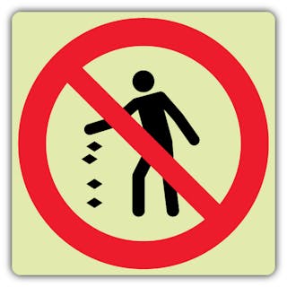 Photoluminescent No Littering  Symbol