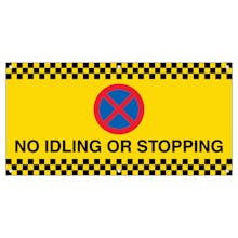 No Idling Or Stopping Banner