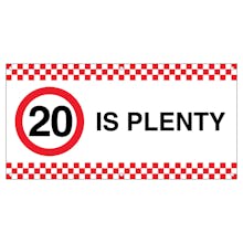 20 is Plenty - Red Banner