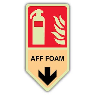 Photoluminescent AFF Foam Fire Extinguisher - Shaped