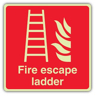 Photoluminescent Fire Escape Ladder