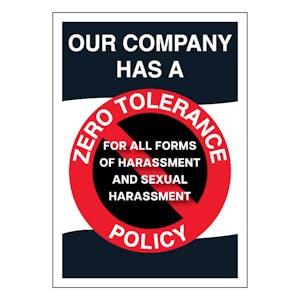 Zero Tolerance Sexual Harassment Poster