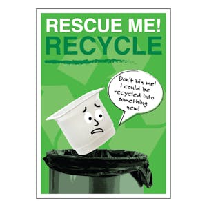 Rescue Me! Recycle Poster - Yoghurt Pot