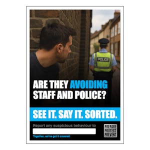 See it. Say it. Sorted. Poster -  Are They Avoiding Staff And Police? - Hidden Figure
