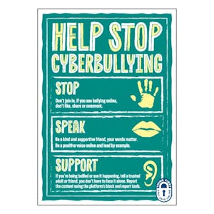 Stop / Speak / Support - Cyberbullying Poster