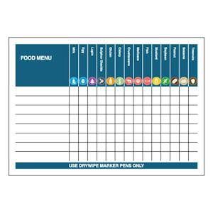 Food Menu- White Board Vinyl - A2