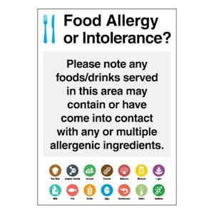 Note any Foods & Drinks Served Poster - Portrait