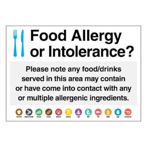 Note any Foods & Drinks Served Poster - Landscape