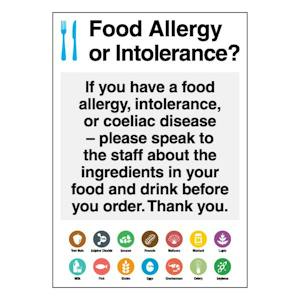 If You Have a Food Allergy Poster - Landscape