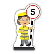 Lollipop Person Cut Out Pavement Sign - Lisa - 5 mph