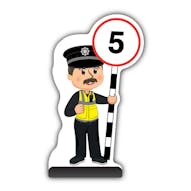 Police Officer Cut Out Pavement Sign - PC Williams - 5 mph