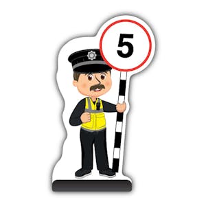 Police Officer Cut Out Pavement Sign - PC Williams - 5 mph