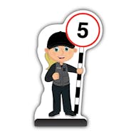 Security Guard Cut Out Pavement Sign - Grace - 5 mph