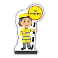 Lollipop Person Cut Out Pavement Sign - Lisa - No Stopping