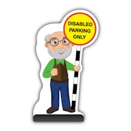 Senior Citizen Cut Out Pavement Sign - Cyril - Disabled Parking Only