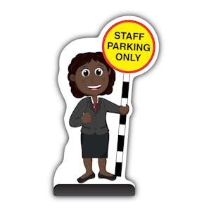 Teacher Cut Out Pavement Sign - Ms Simmons - Staff Parking Only
