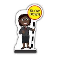 Teacher Cut Out Pavement Sign - Ms Simmons - Slow Down