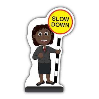Teacher Cut Out Pavement Sign - Ms Simmons - Slow Down