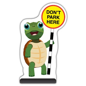 Animal Cut Out Pavement Sign - Turtle - Don't Park Here