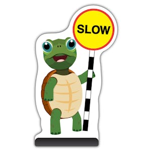 Animal Cut Out Pavement Sign - Turtle - Slow