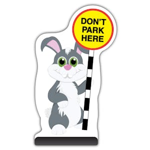 Animal Cut Out Pavement Sign - Rabbit - Don't Park Here