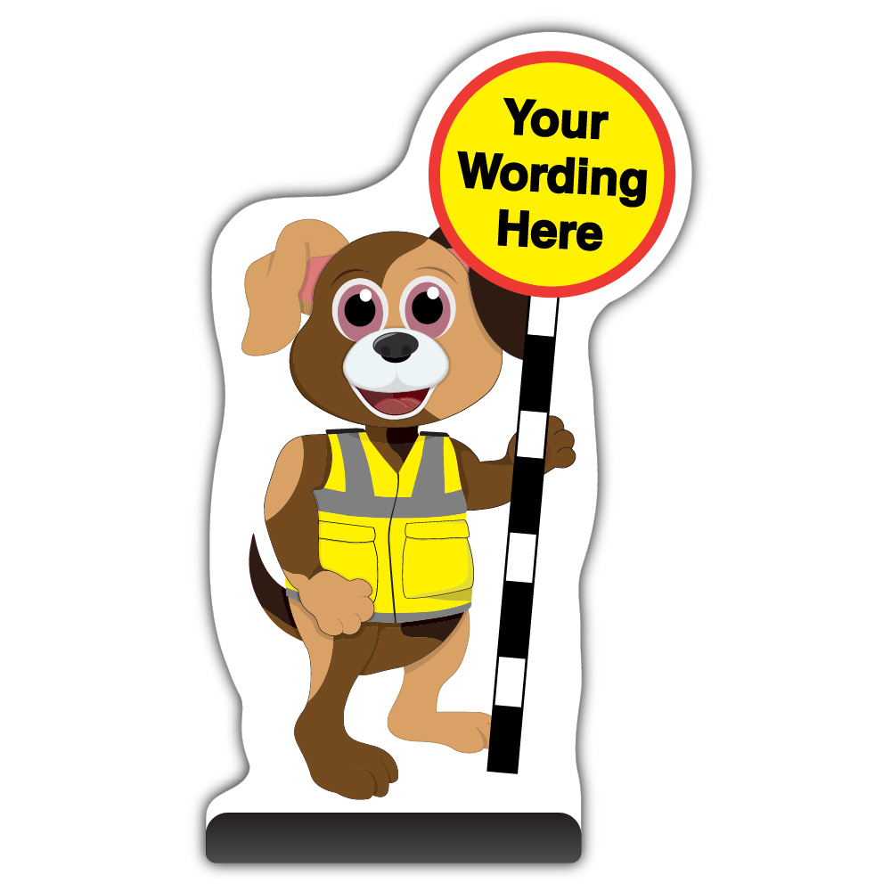 Dog Comma Sign Rads Dog Cut Out Pavement Sign | Custom Road Sign